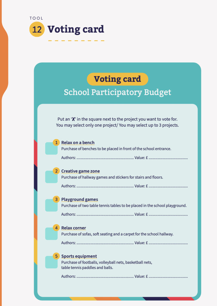 Tool 12: Voting card