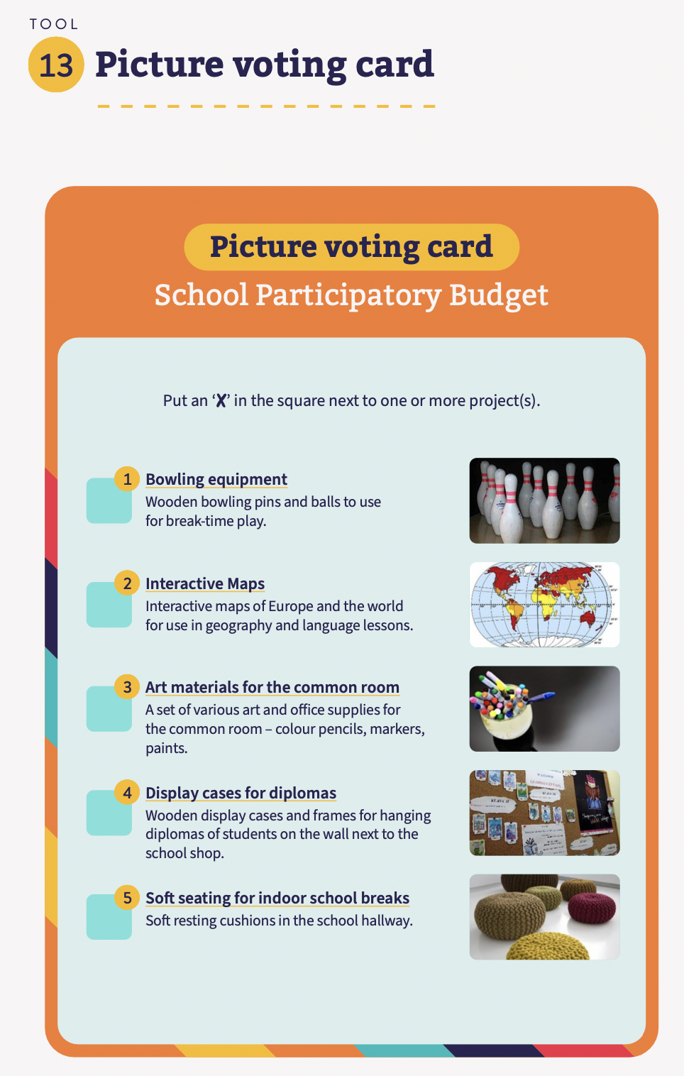 Tool 13: Picture voting card