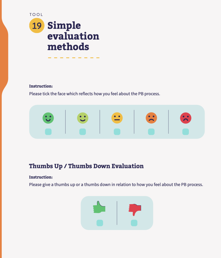 Tool 19: Simple evaluation methods